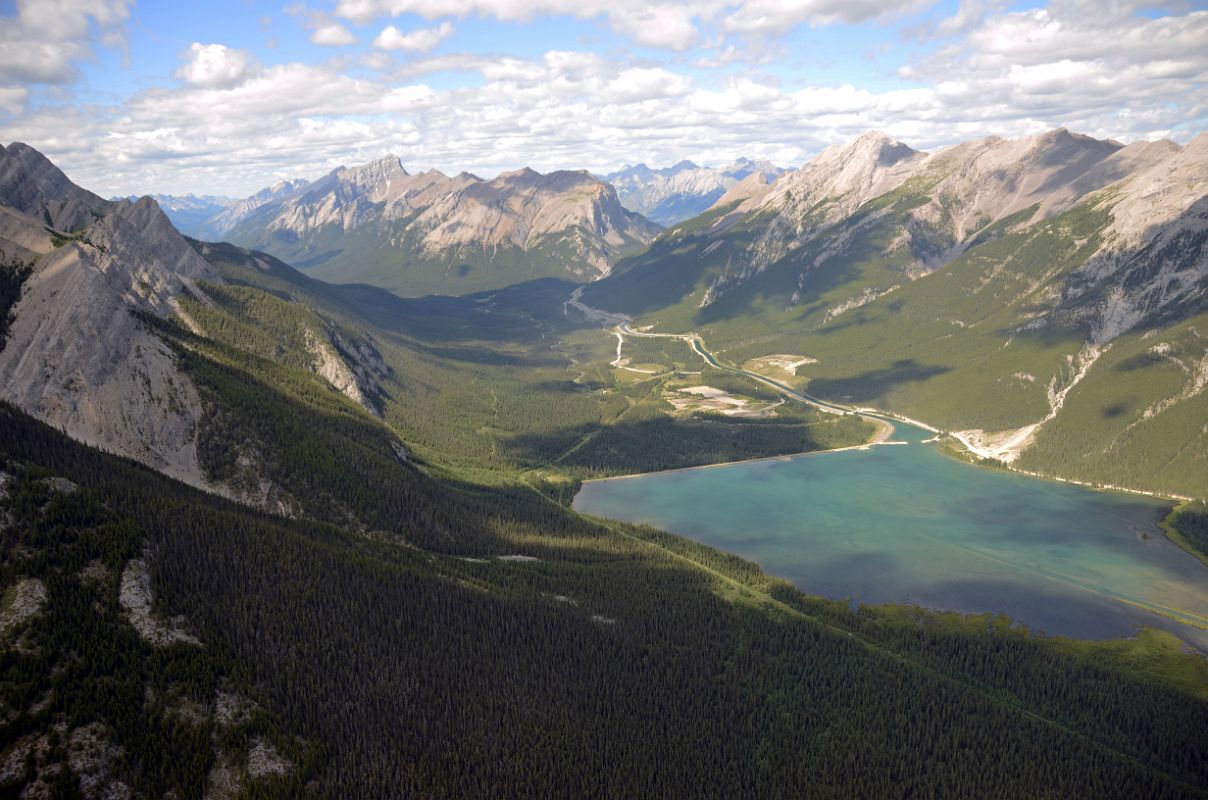 08 Goat Range, Mount Rundle, Goat Pond, Ha Ling Peak, Mount Lawrence Grassi From Helicopter Between Lake Magog And Canmore